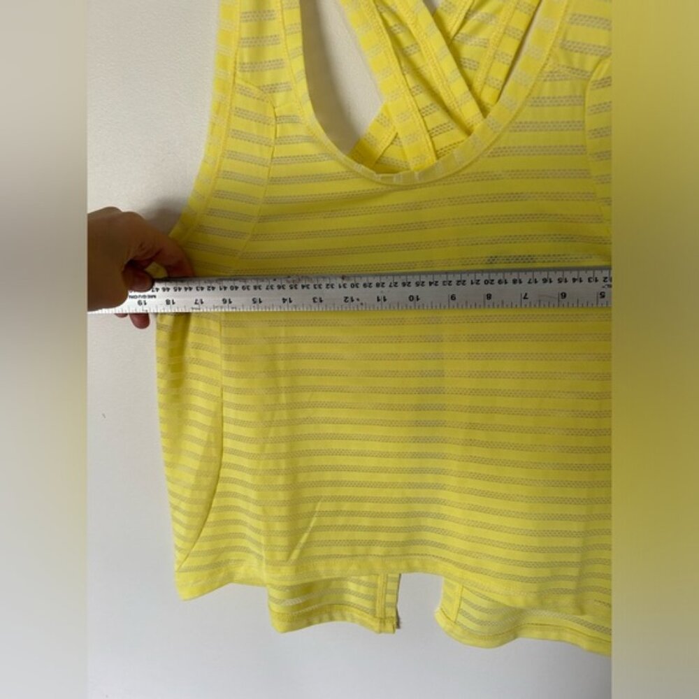 Zyia Nimbus Lemon Yellow Split Back Tank Top - Picture 6 of 10